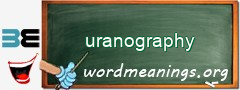 WordMeaning blackboard for uranography